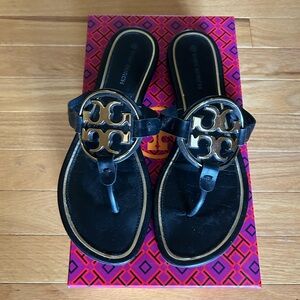 Tory Burch Metal Miller Sandals, Size 8